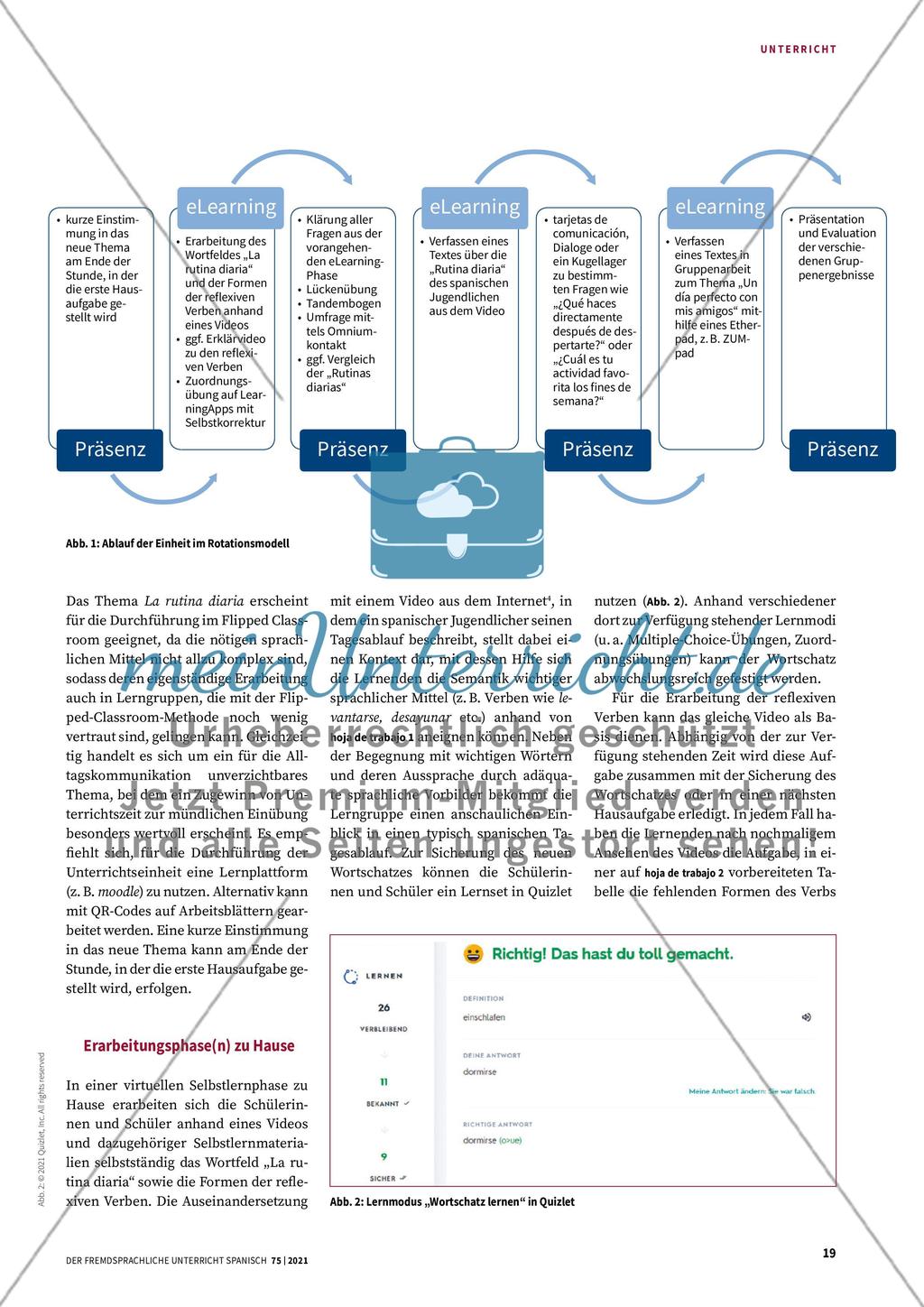 Rutinas invertidas - Das Thema La rutina diaria im Flipped Classroom Preview 2