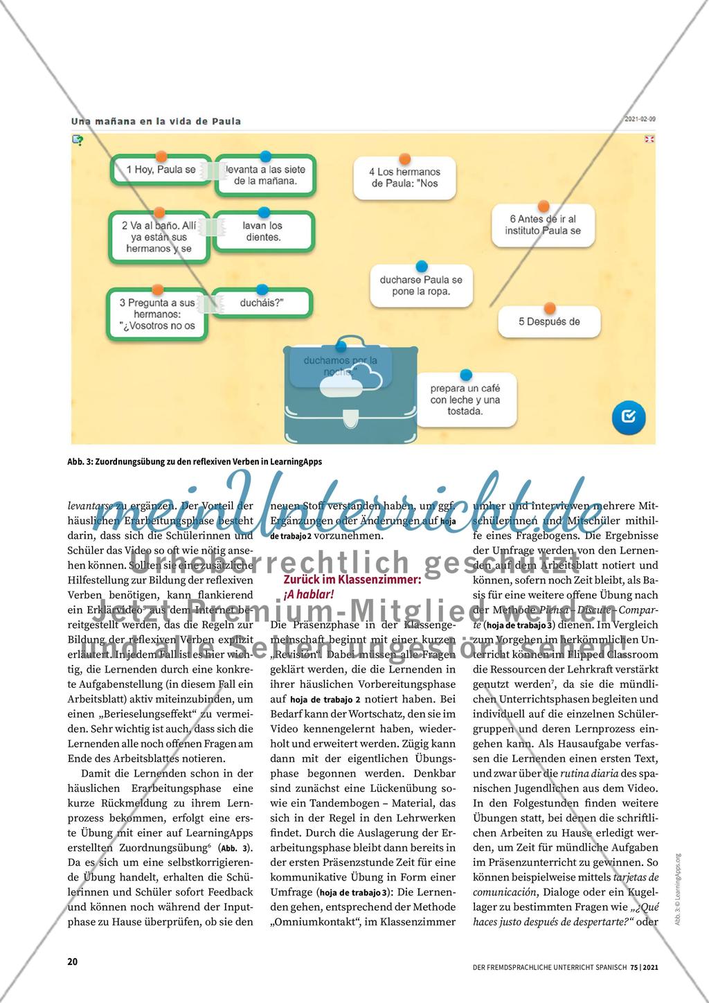 Rutinas invertidas - Das Thema La rutina diaria im Flipped Classroom Preview 3