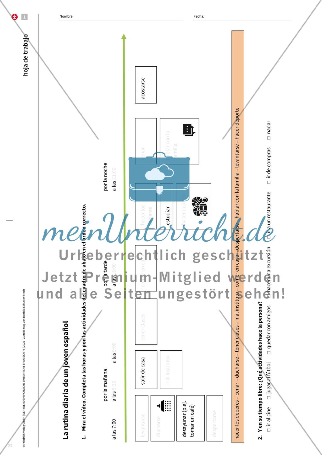 Rutinas invertidas - Das Thema La rutina diaria im Flipped Classroom Preview 5