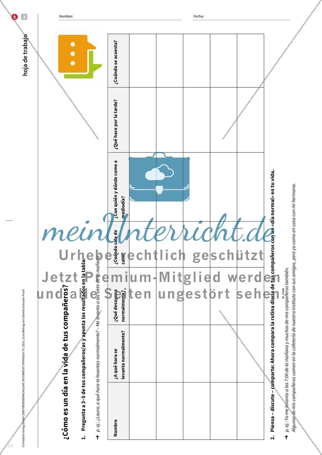 Rutinas invertidas - Das Thema La rutina diaria im Flipped Classroom Preview 6