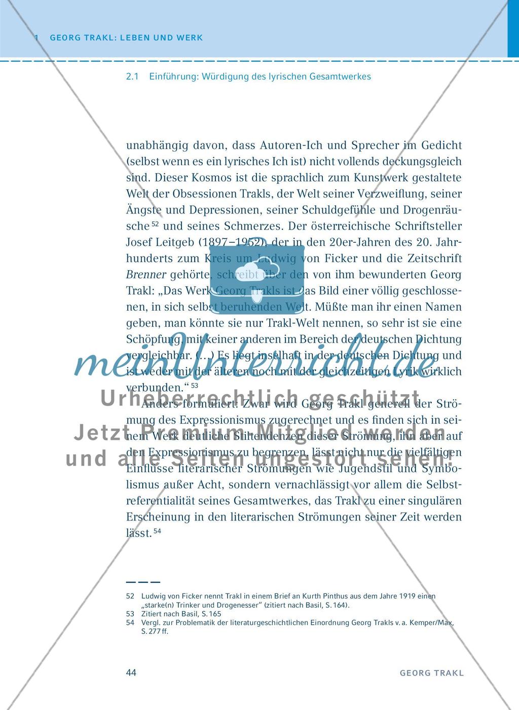 Georg Trakl: Das lyrische Schaffen - Einführung und Interpretationen - Teil 1 Preview 10