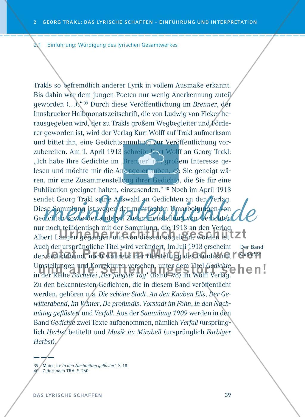 Georg Trakl: Das lyrische Schaffen - Einführung und Interpretationen - Teil 1 Preview 5