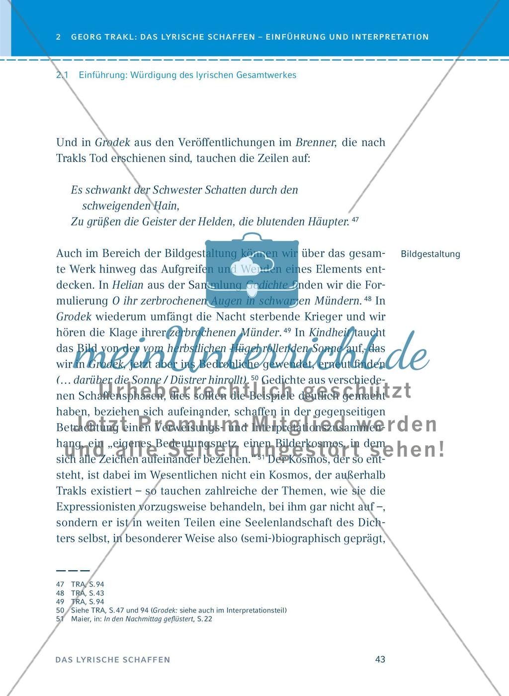 Georg Trakl: Das lyrische Schaffen - Einführung und Interpretationen - Teil 1 Preview 9