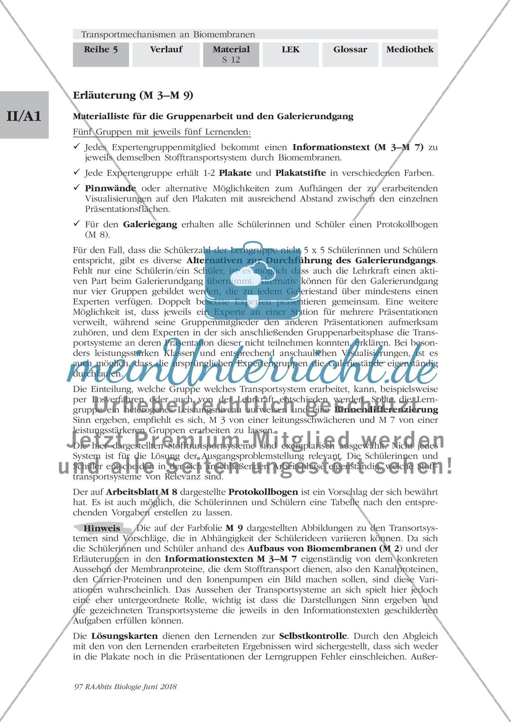 Transportmechanismen an Biomembranen - M1-M9 Preview 12