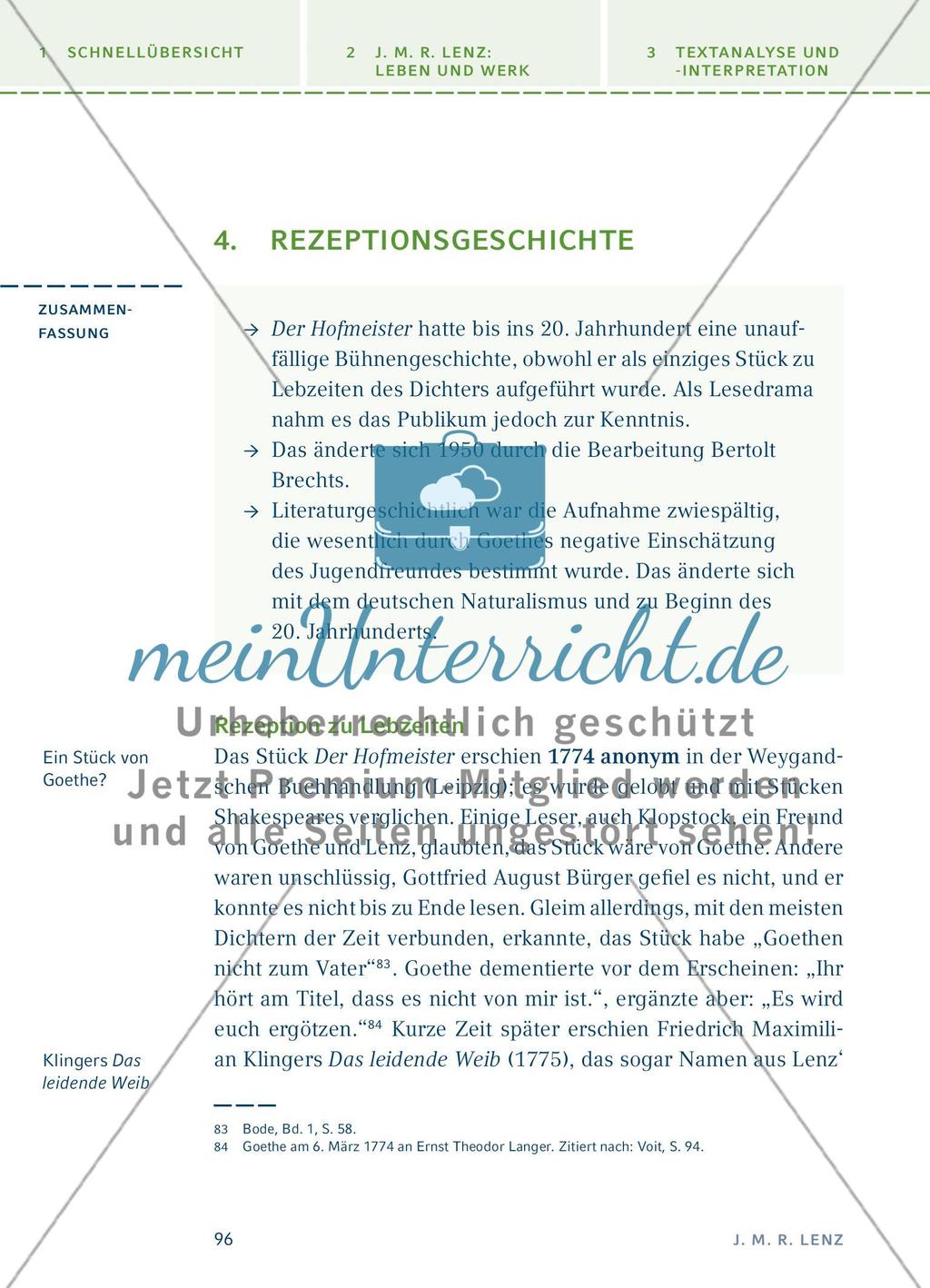 Rezeptionsgeschichte - meinUnterricht
