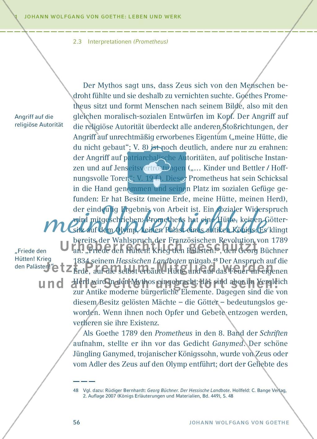 Johann Wolfgang von Goethe: Das lyrische Schaffen - Einführung und Interpretationen - Teil 4 Preview 10