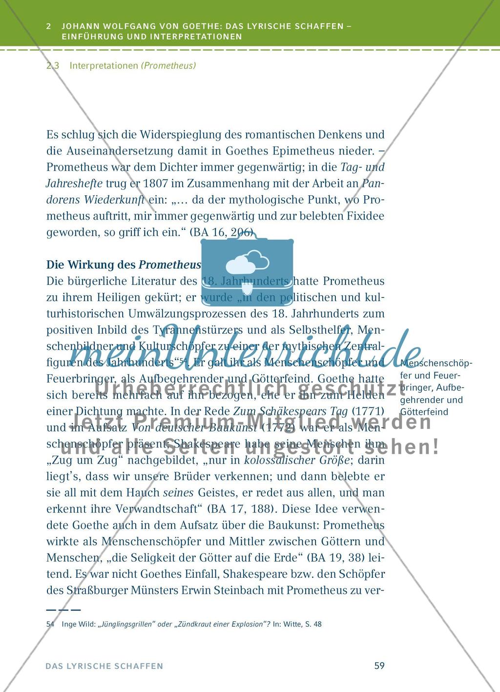 Johann Wolfgang von Goethe: Das lyrische Schaffen - Einführung und Interpretationen - Teil 4 Preview 13