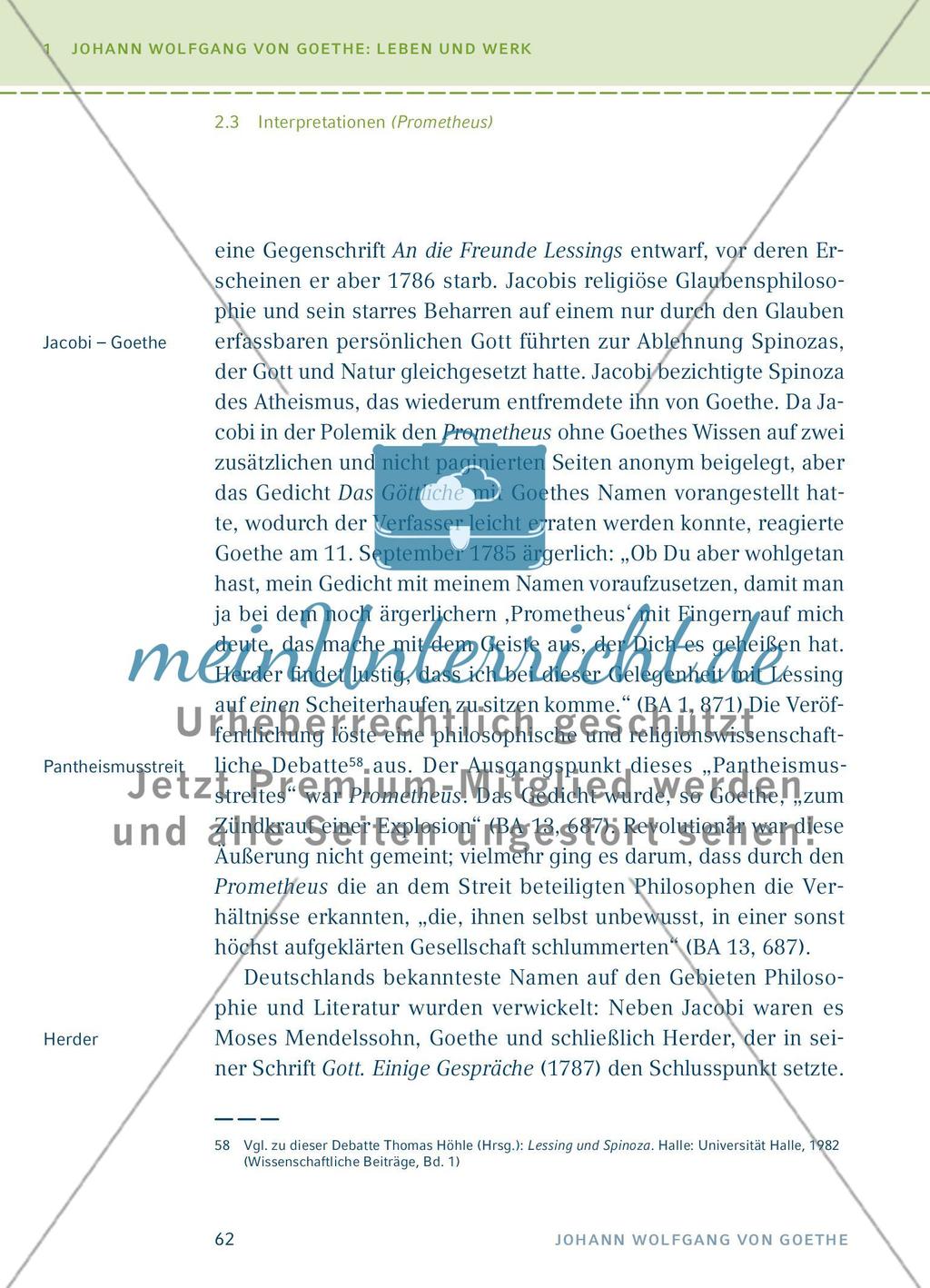 Johann Wolfgang von Goethe: Das lyrische Schaffen - Einführung und Interpretationen - Teil 4 Preview 16
