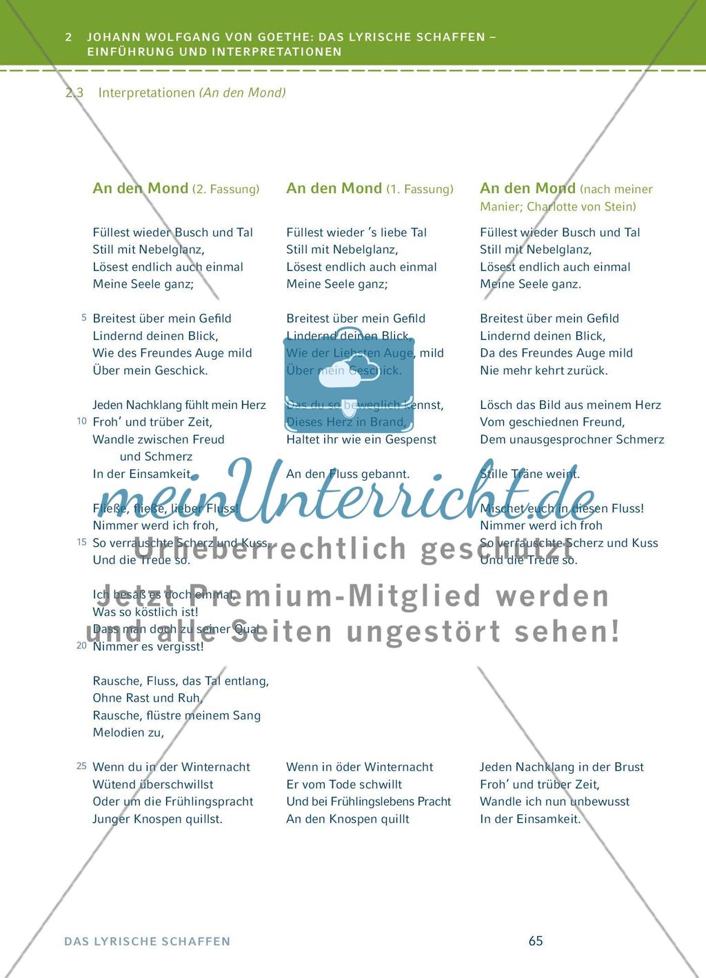 Johann Wolfgang von Goethe: Das lyrische Schaffen - Einführung und Interpretationen - Teil 4 Preview 19