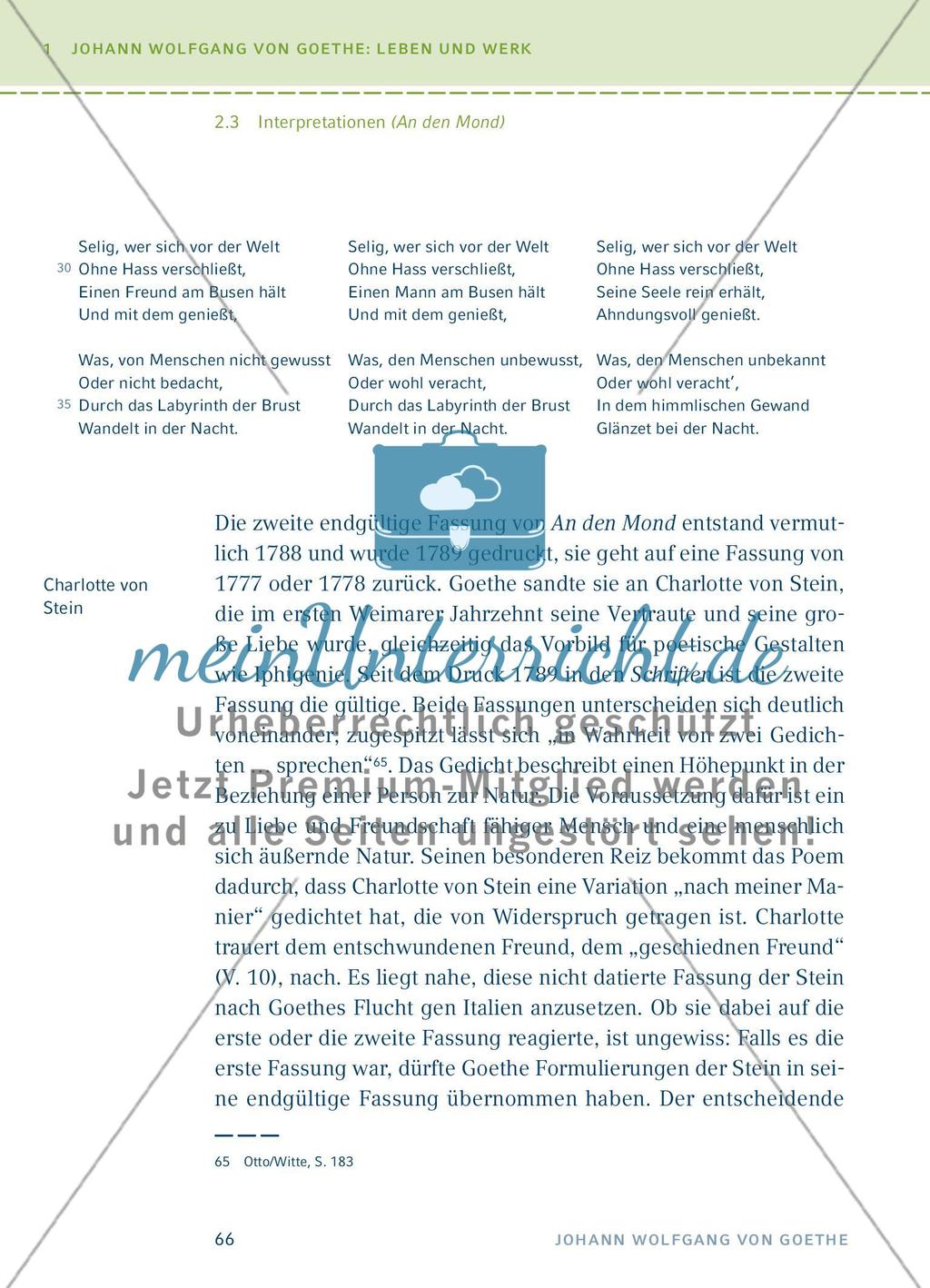 Johann Wolfgang von Goethe: Das lyrische Schaffen - Einführung und Interpretationen - Teil 4 Preview 20