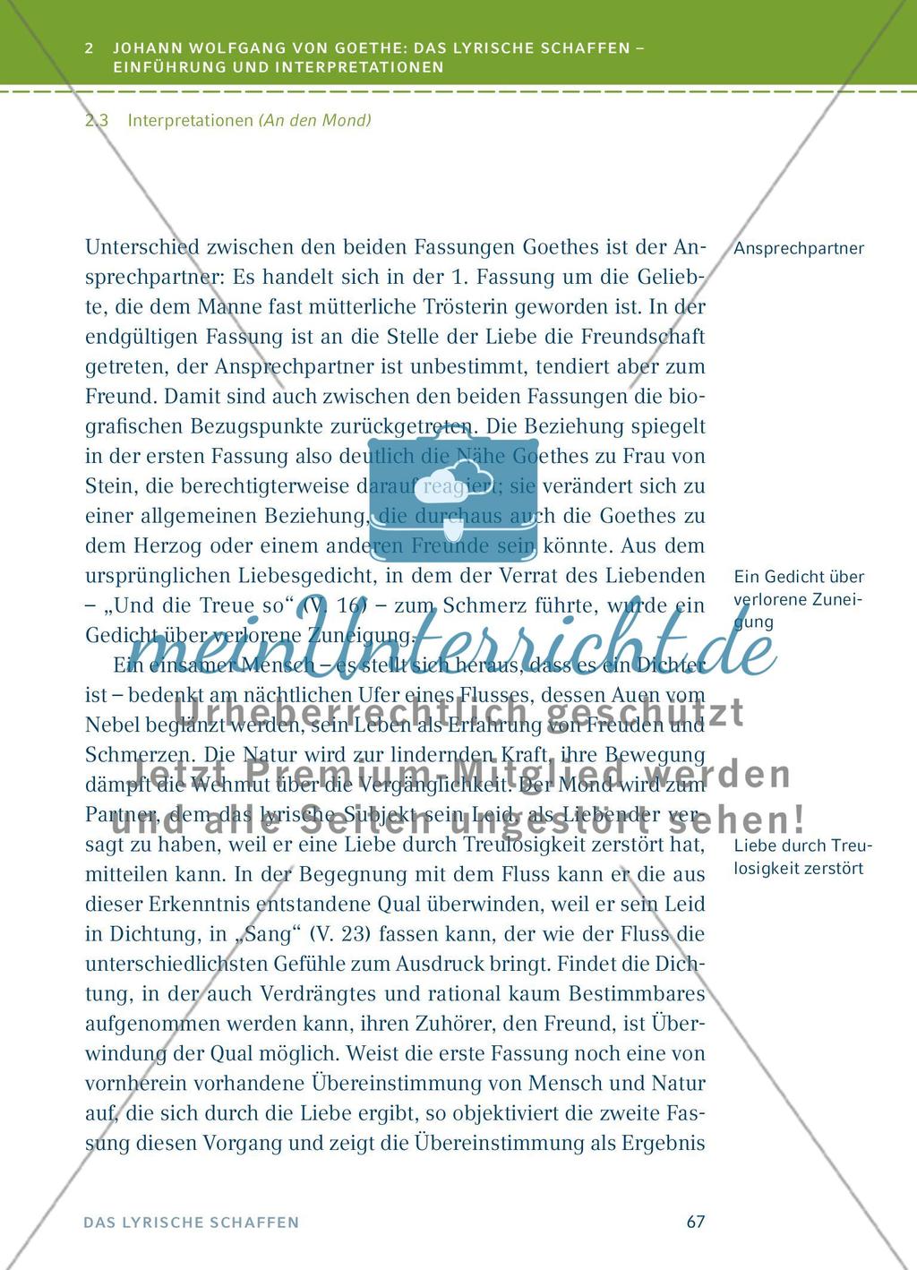 Johann Wolfgang von Goethe: Das lyrische Schaffen - Einführung und Interpretationen - Teil 4 Preview 21