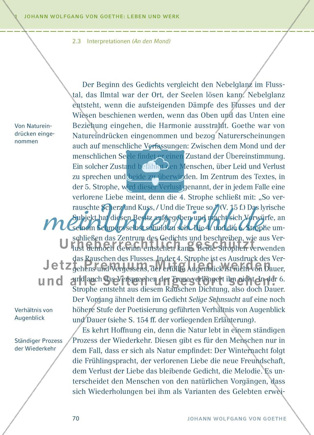 Johann Wolfgang von Goethe: Das lyrische Schaffen - Einführung und Interpretationen - Teil 4 Preview 24