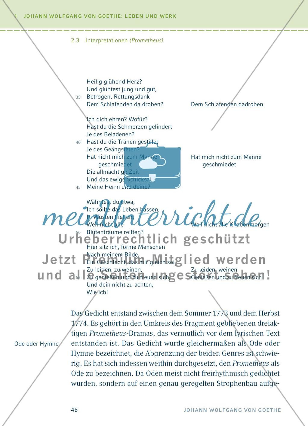 Johann Wolfgang von Goethe: Das lyrische Schaffen - Einführung und Interpretationen - Teil 4 Preview 2