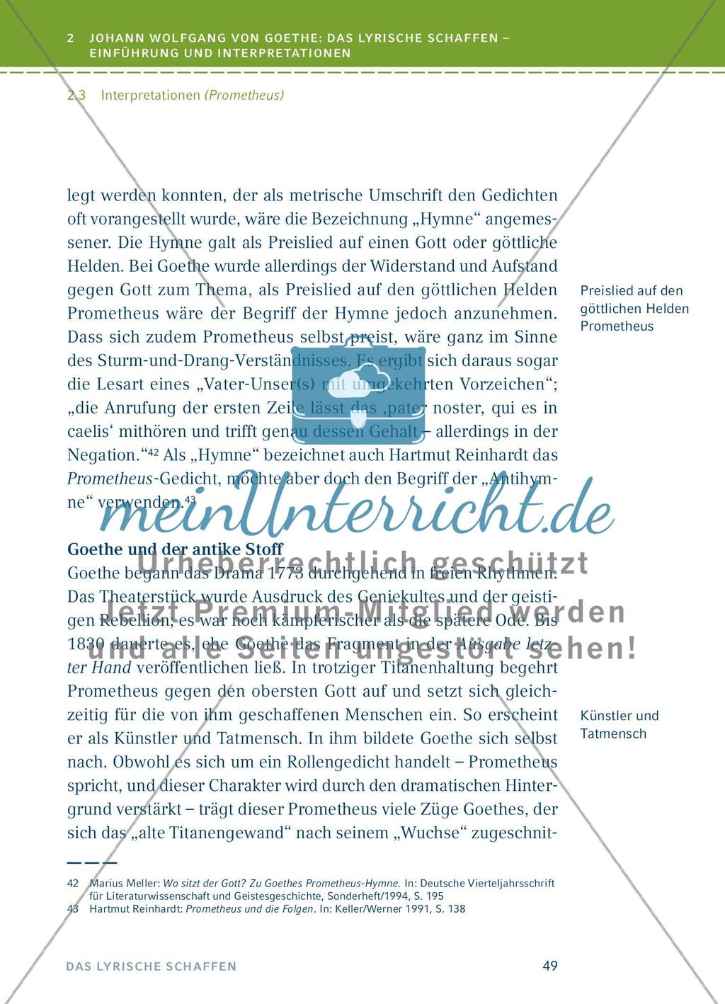 Johann Wolfgang von Goethe: Das lyrische Schaffen - Einführung und Interpretationen - Teil 4 Preview 3