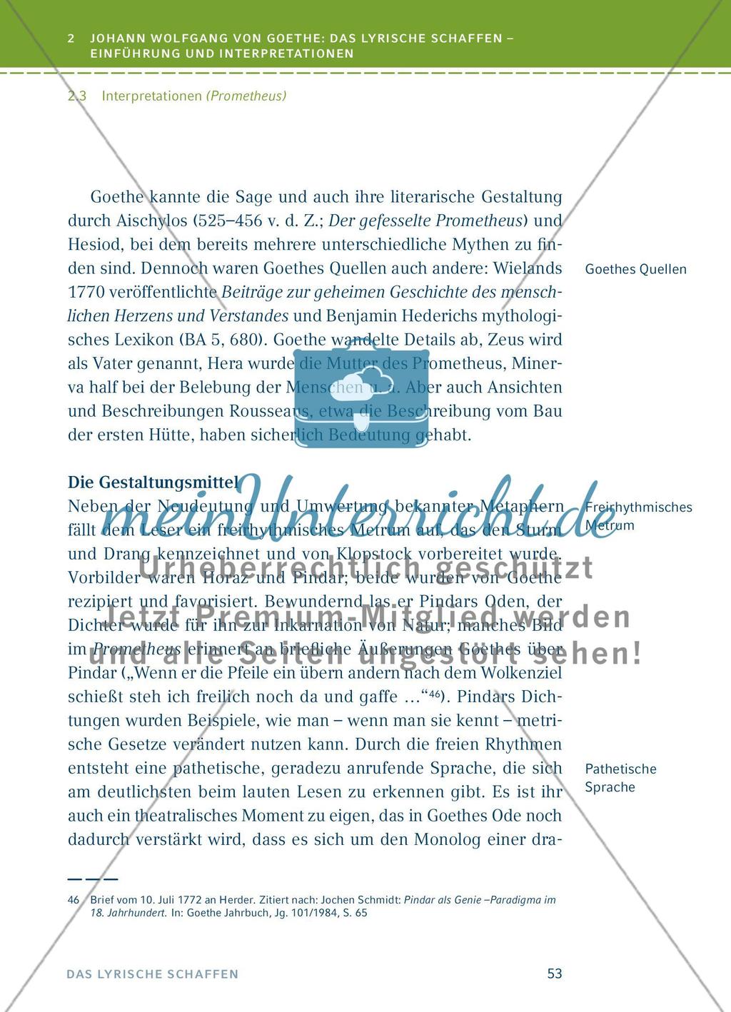Johann Wolfgang von Goethe: Das lyrische Schaffen - Einführung und Interpretationen - Teil 4 Preview 7