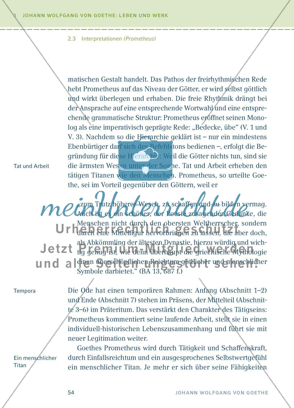 Johann Wolfgang von Goethe: Das lyrische Schaffen - Einführung und Interpretationen - Teil 4 Preview 8