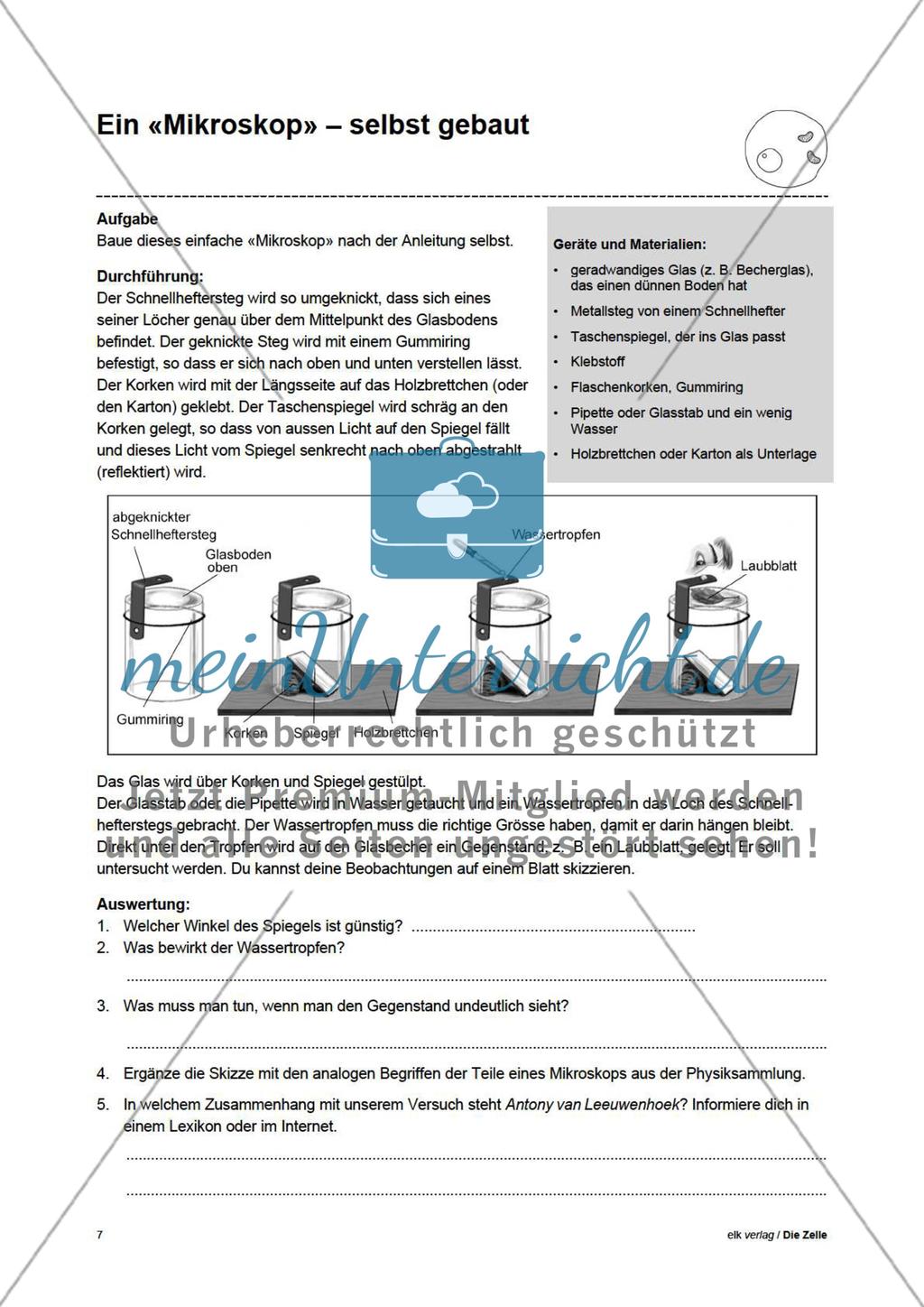 Arbeitsblätter Zelle - Teil 1 Preview 3