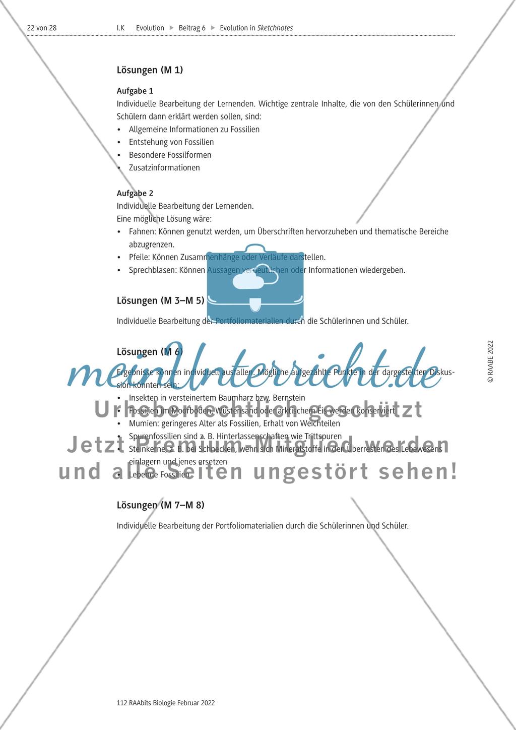 Fossilien als Belege der Evolution – M1-M11 Preview 15