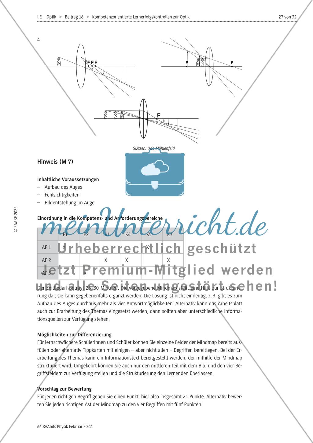 Kompetenzorientierte Lernerfolgskontrollen zur Optik – Hinweise und ...