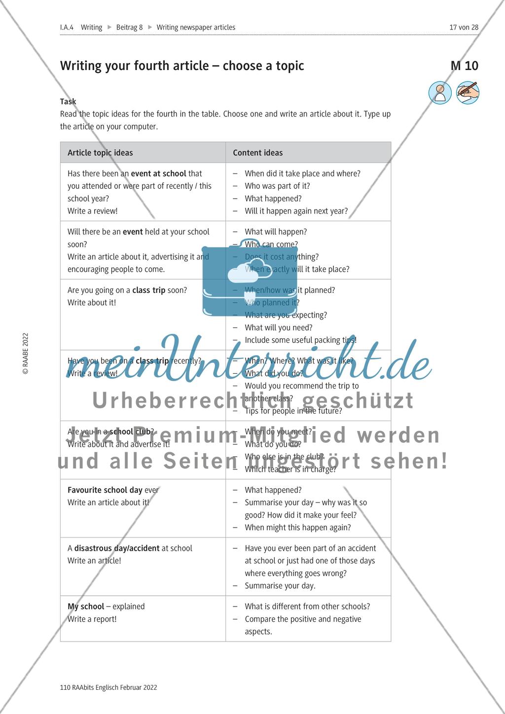 How to write newspaper articles: a journalism project – M1-M12 Preview 11