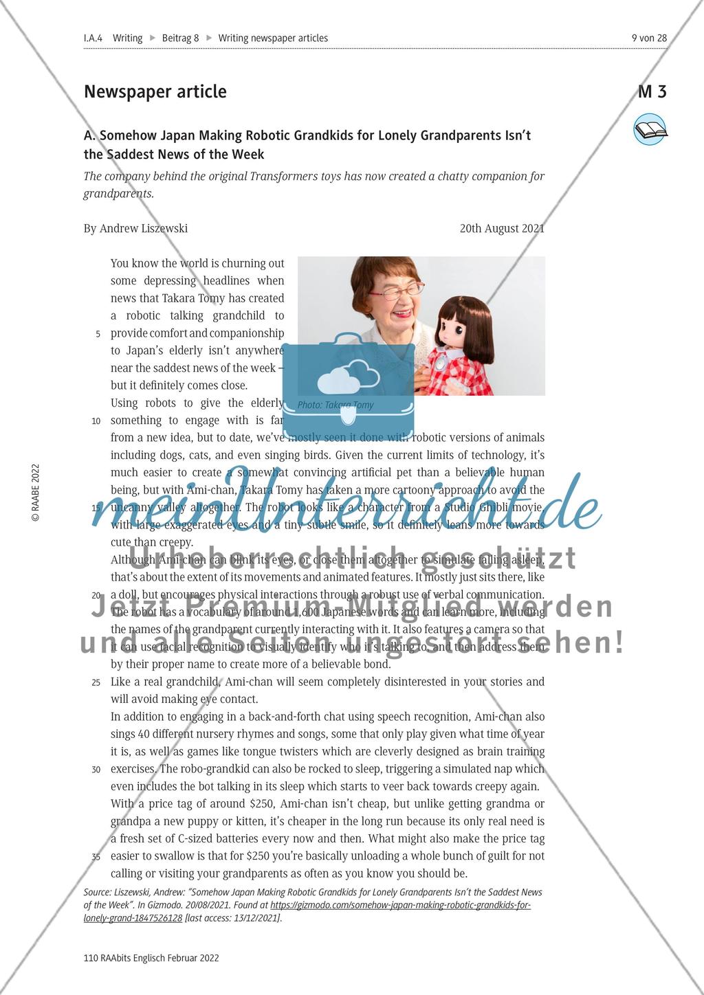 How to write newspaper articles: a journalism project – M1-M12 Preview 3