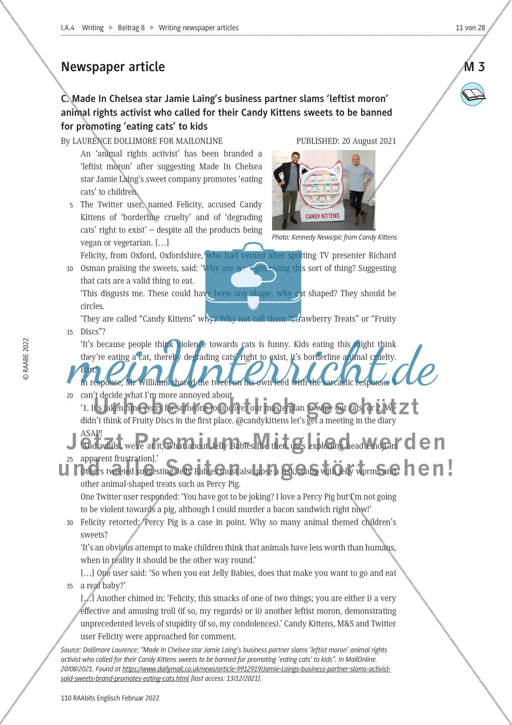 How to write newspaper articles: a journalism project – M1-M12 Preview 5