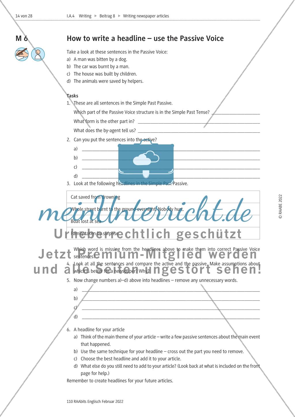 How to write newspaper articles: a journalism project – M1-M12 Preview 8