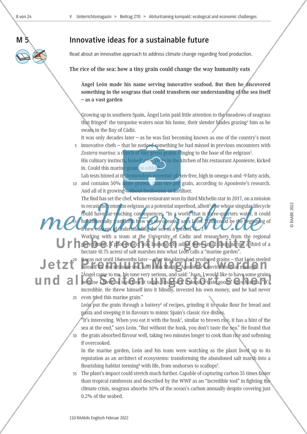 Global ecological and economic challenges meet sustainability and inventiveness – M1-M8 Preview 7