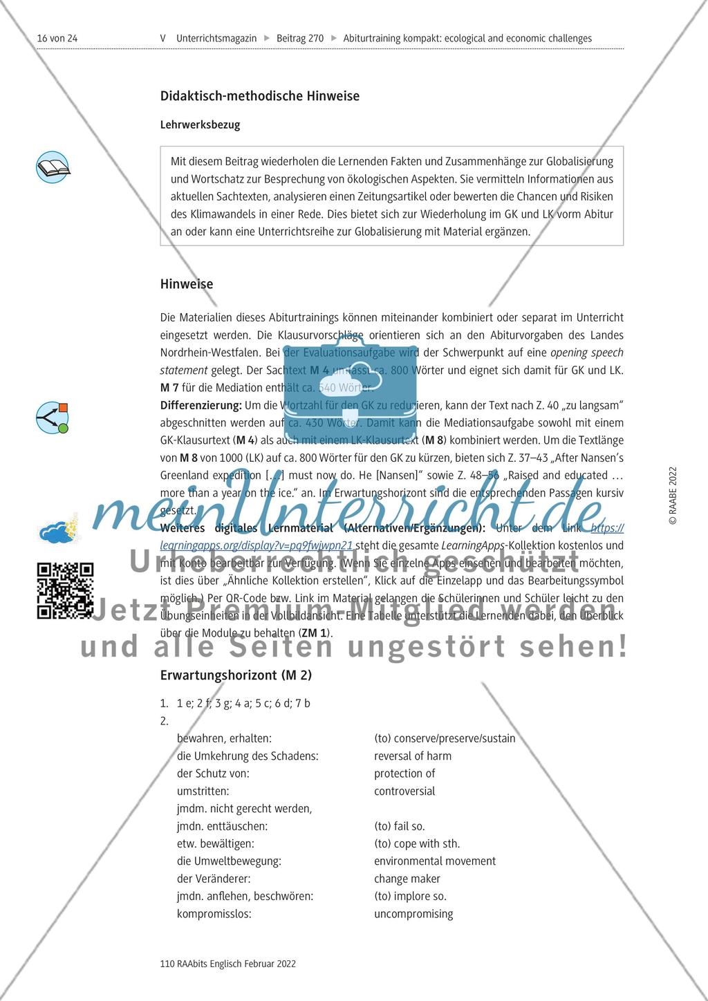 Hinweise und Erwartungshorizont Preview 1