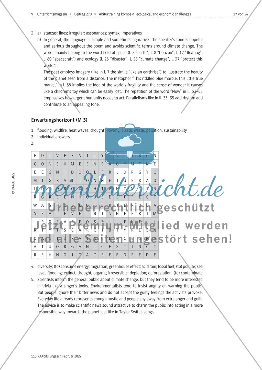 Hinweise und Erwartungshorizont Preview 2