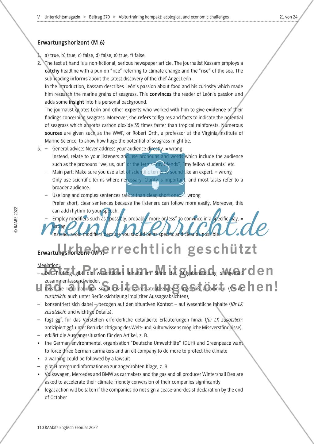 Hinweise und Erwartungshorizont Preview 6