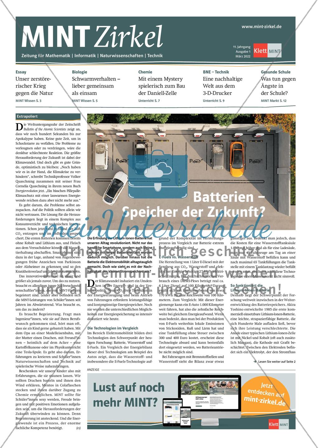 MINT Zirkel – Ausgabe 1, März 2022 Preview 1