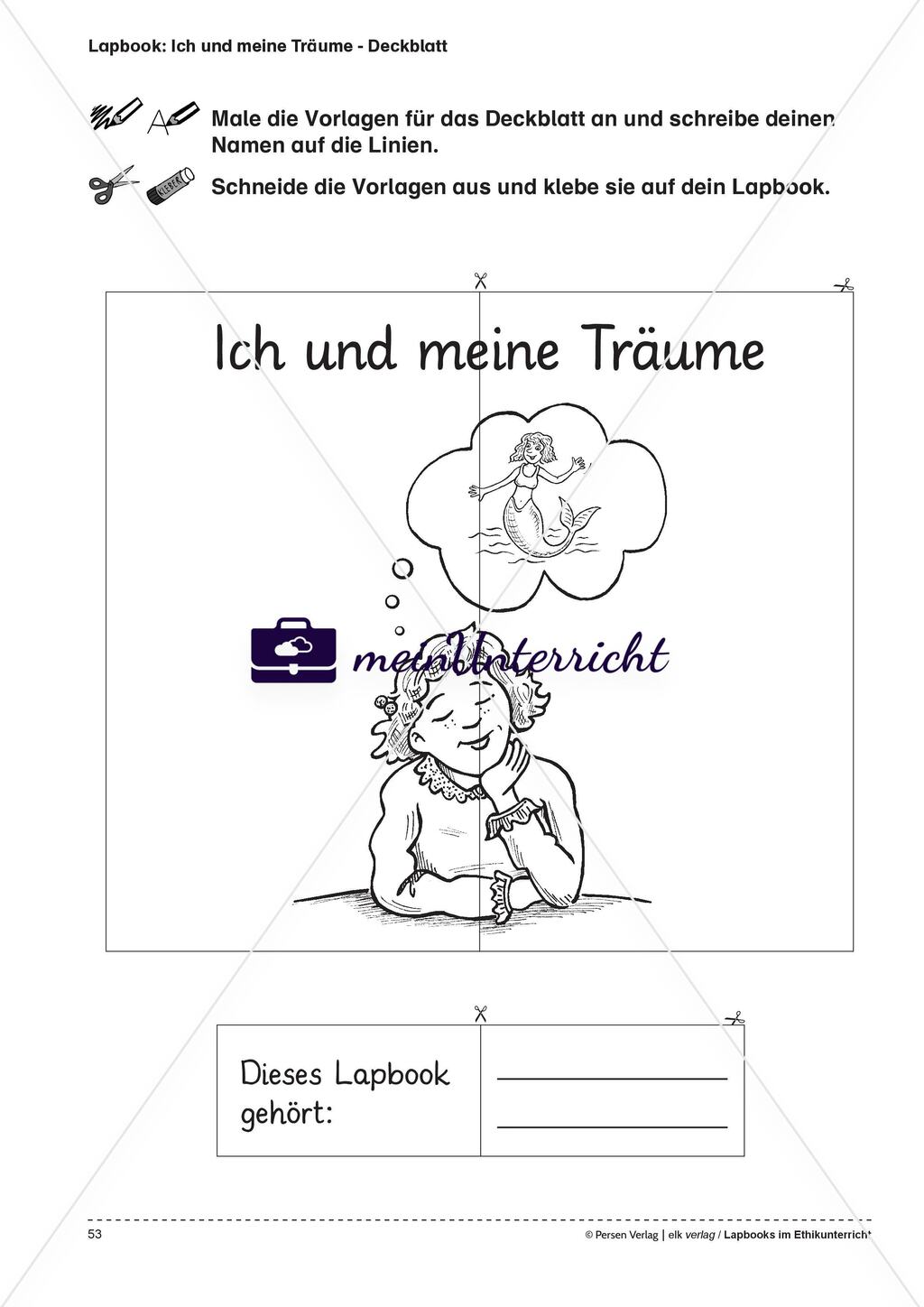 Lapbook: Ich und meine Träume Preview 1