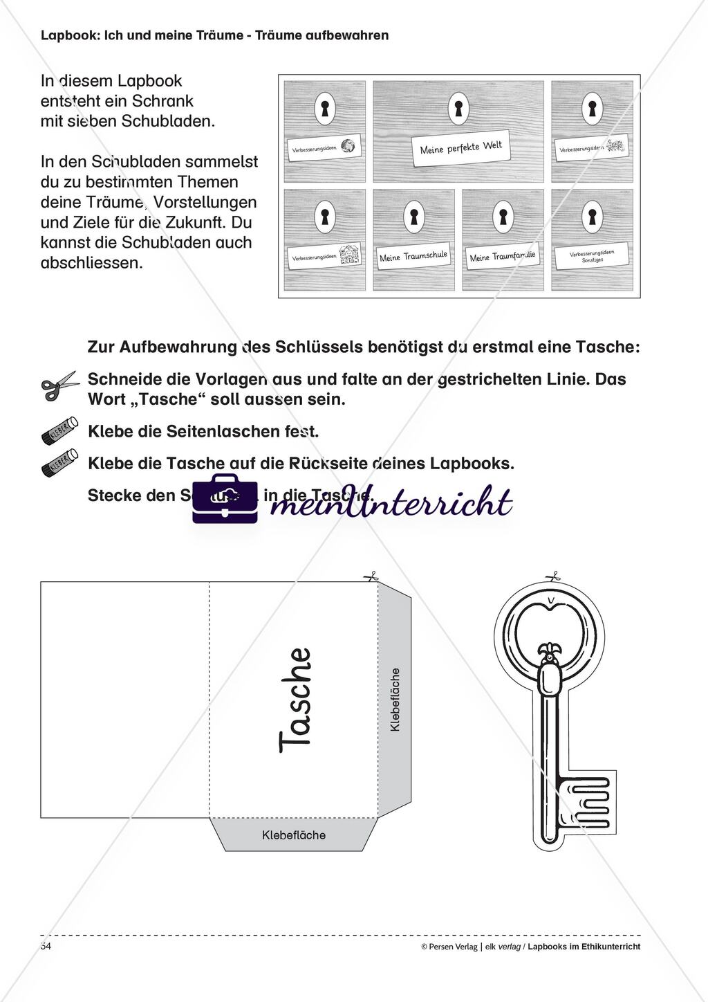 Lapbook: Ich und meine Träume Preview 2