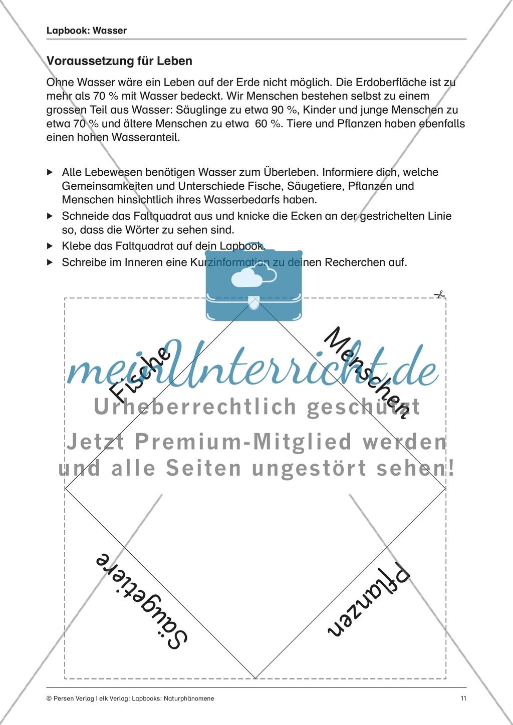 Lapbook: Wasser Preview 1