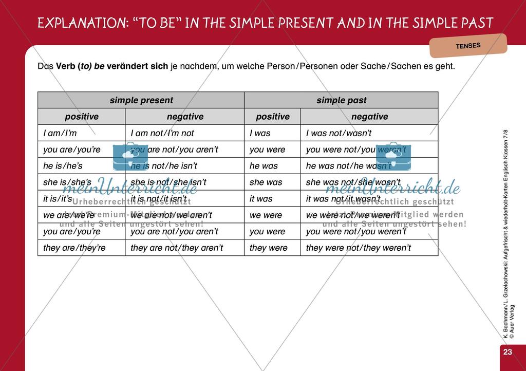 Tenses - Teil 2 Preview 3