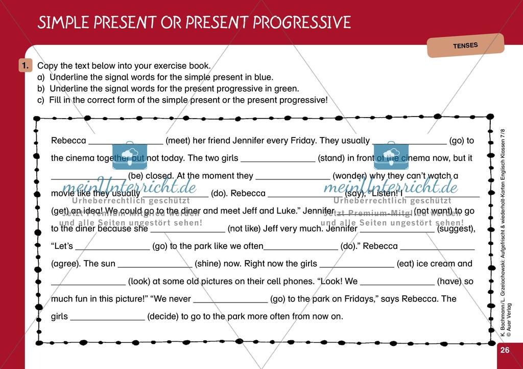 Tenses - Teil 2 Preview 6