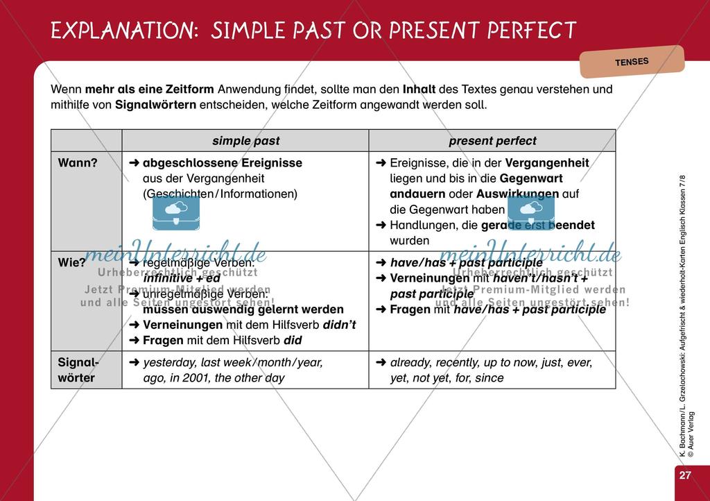 Tenses - Teil 2 Preview 7