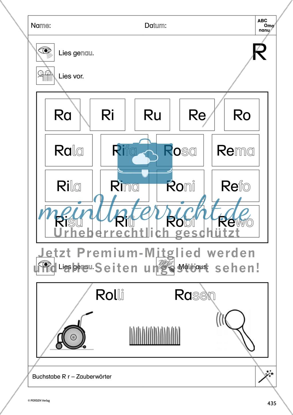 Buchstabe R, r - meinUnterricht
