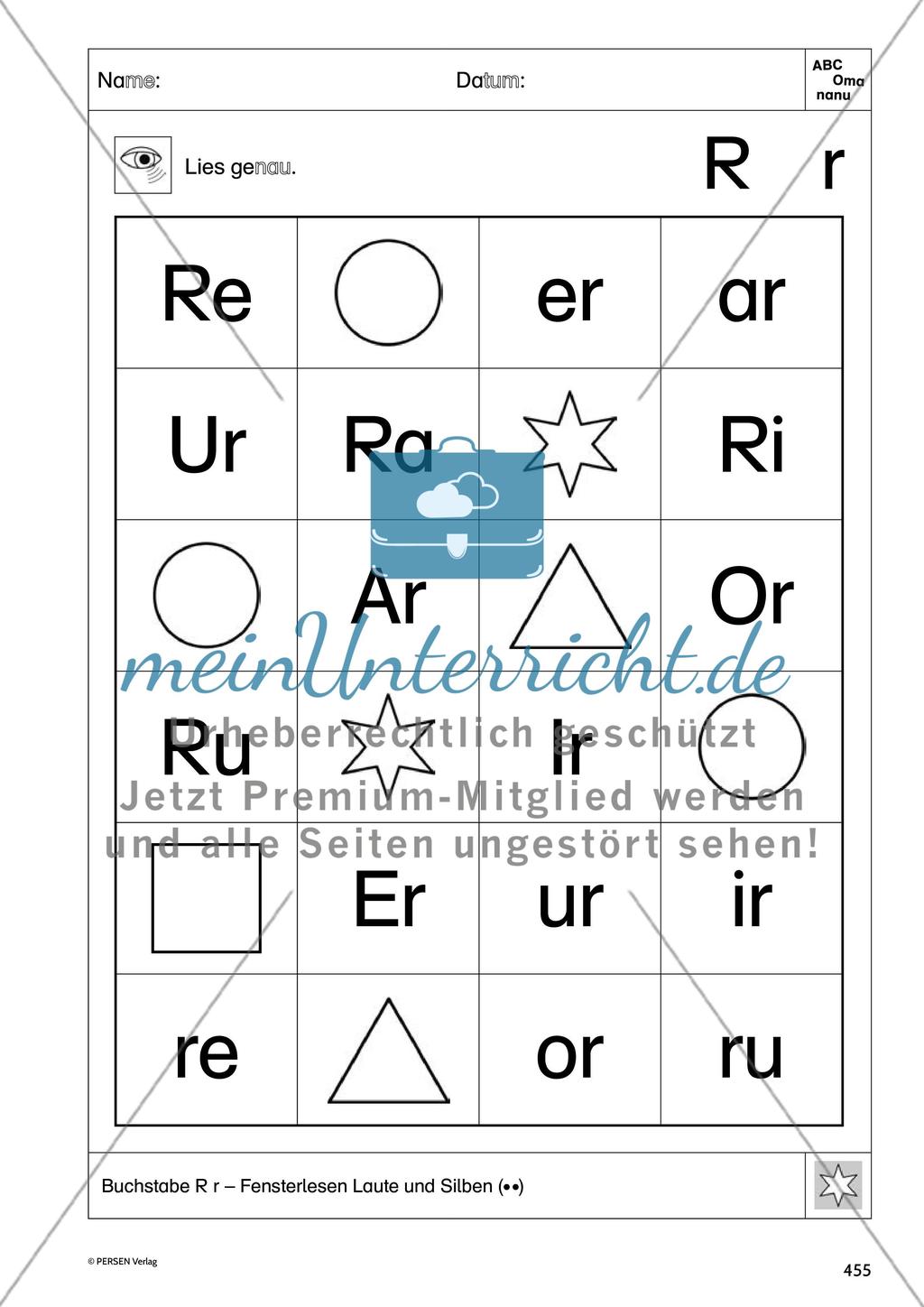 Buchstabe R, r - meinUnterricht