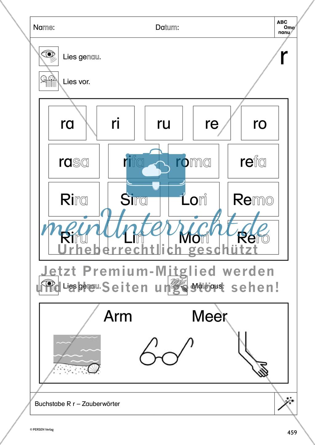 Buchstabe R, r - meinUnterricht