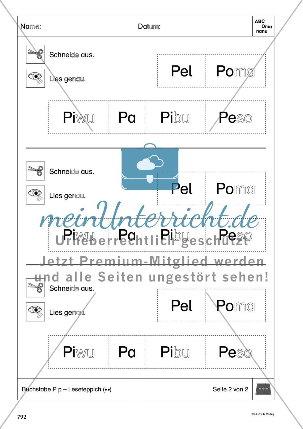 Buchstabe P, p - meinUnterricht