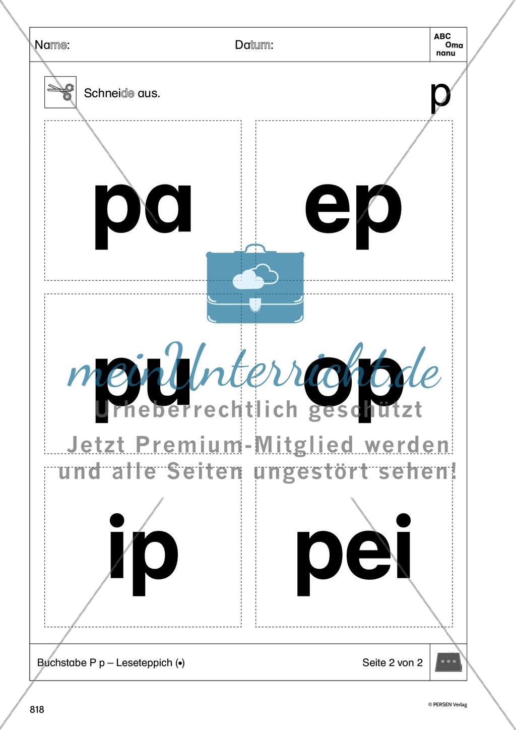 Buchstabe P, p - meinUnterricht