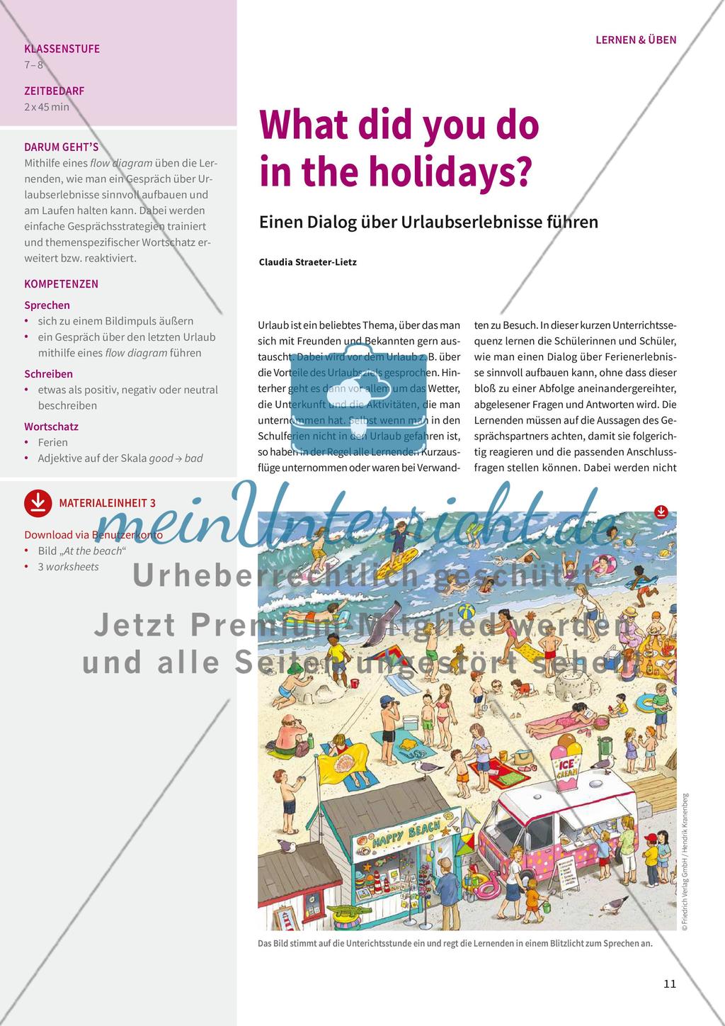 What did you do in the holidays? Preview 1