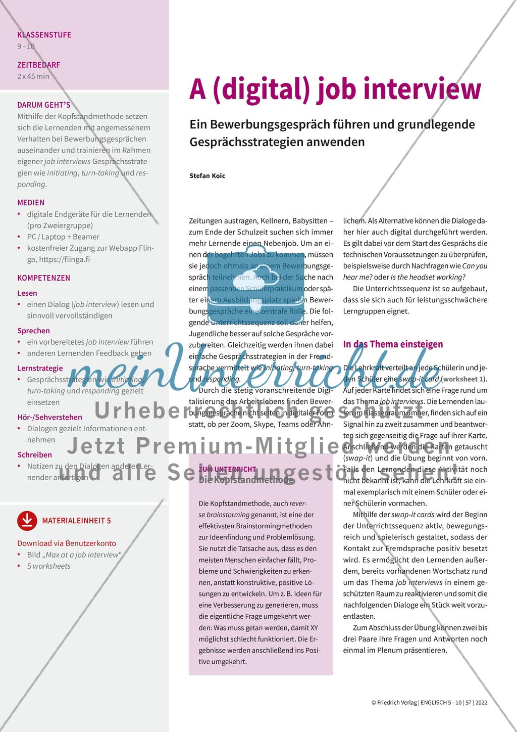 A (digital) job interview Preview 1