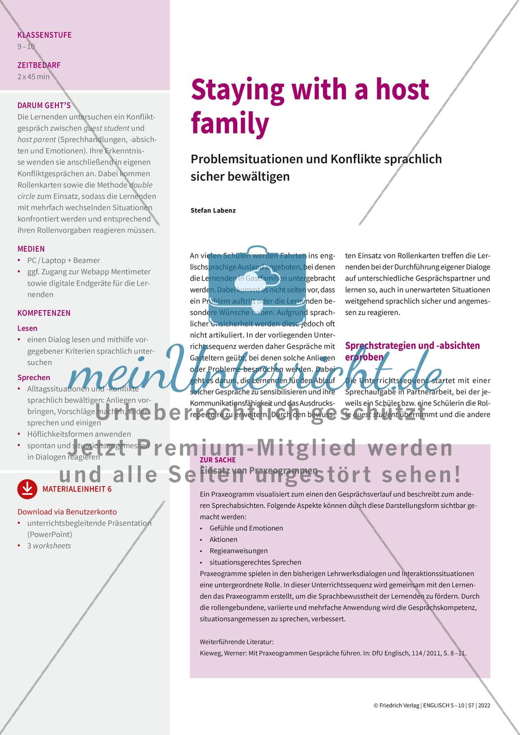 Staying with a host family Preview 1