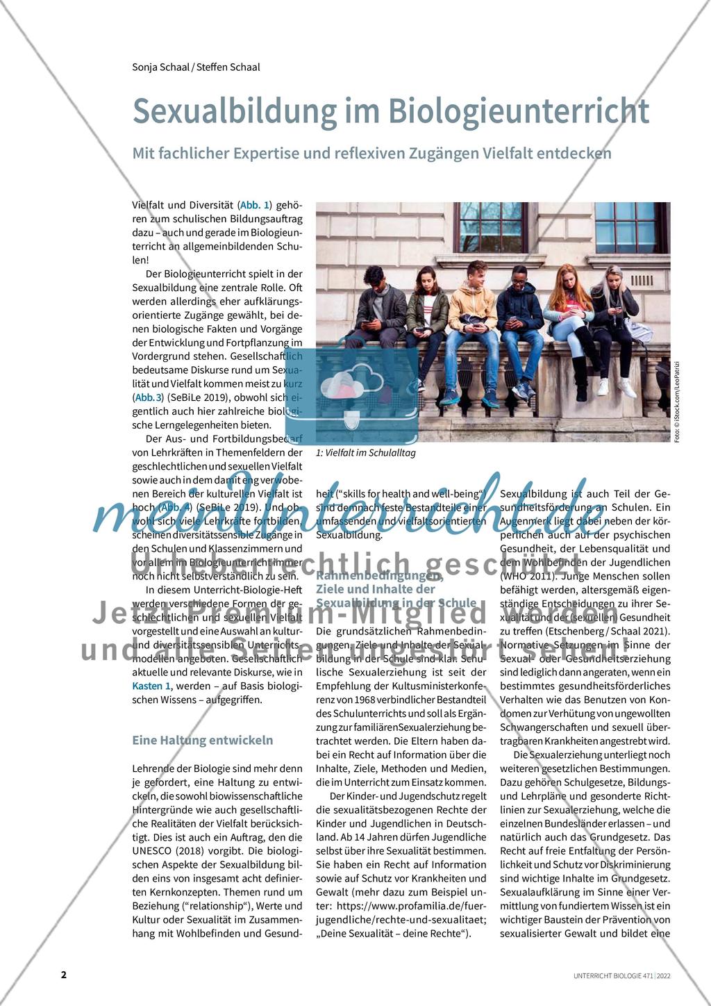 Sexualbildung im Biologieunterricht Preview 1