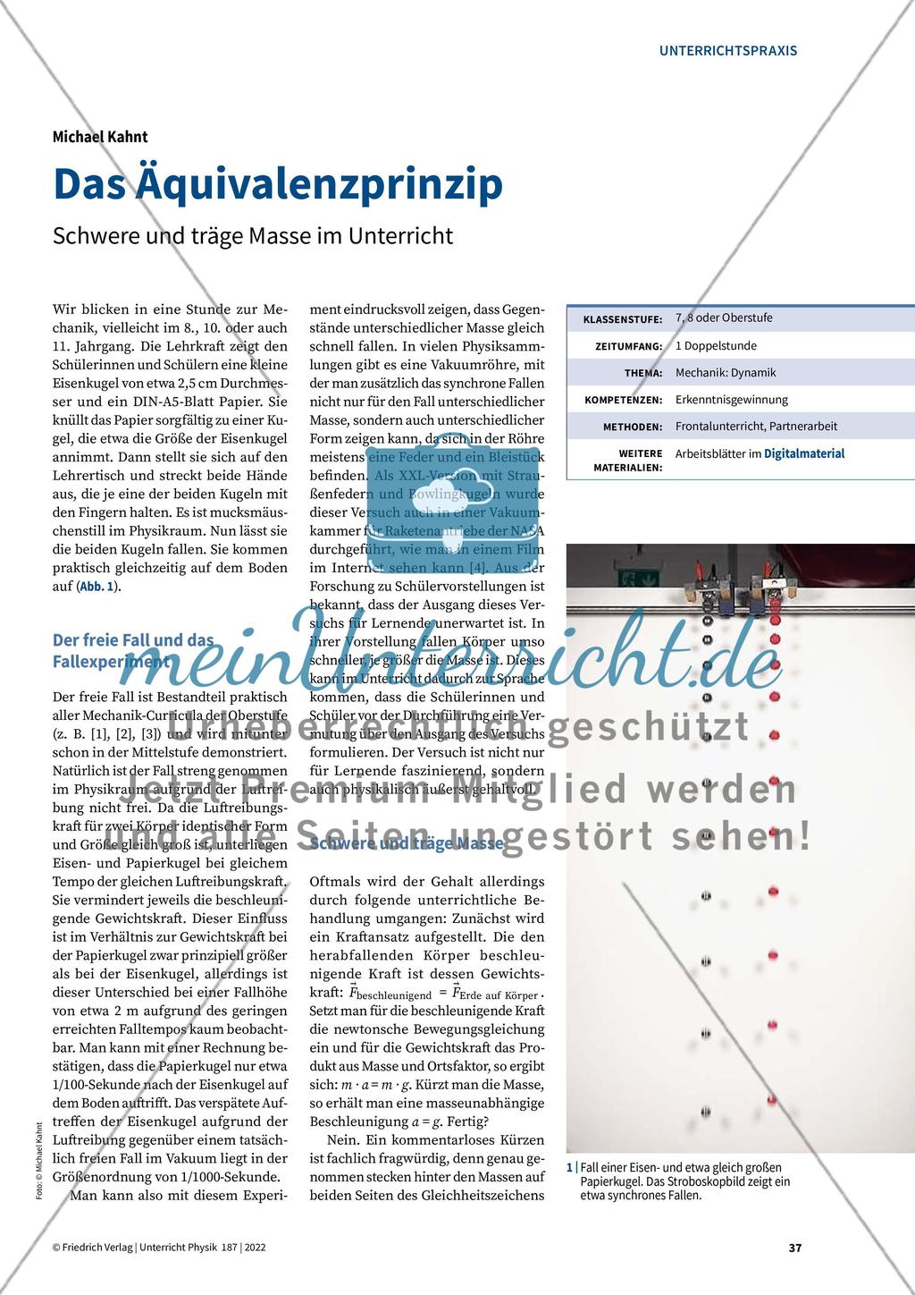 Das Äquivalenzprinzip Preview 1