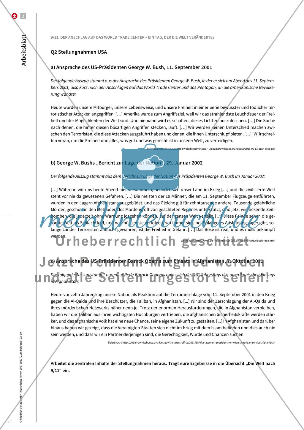 9/11. Der Anschlag auf das World Trade Center - meinUnterricht