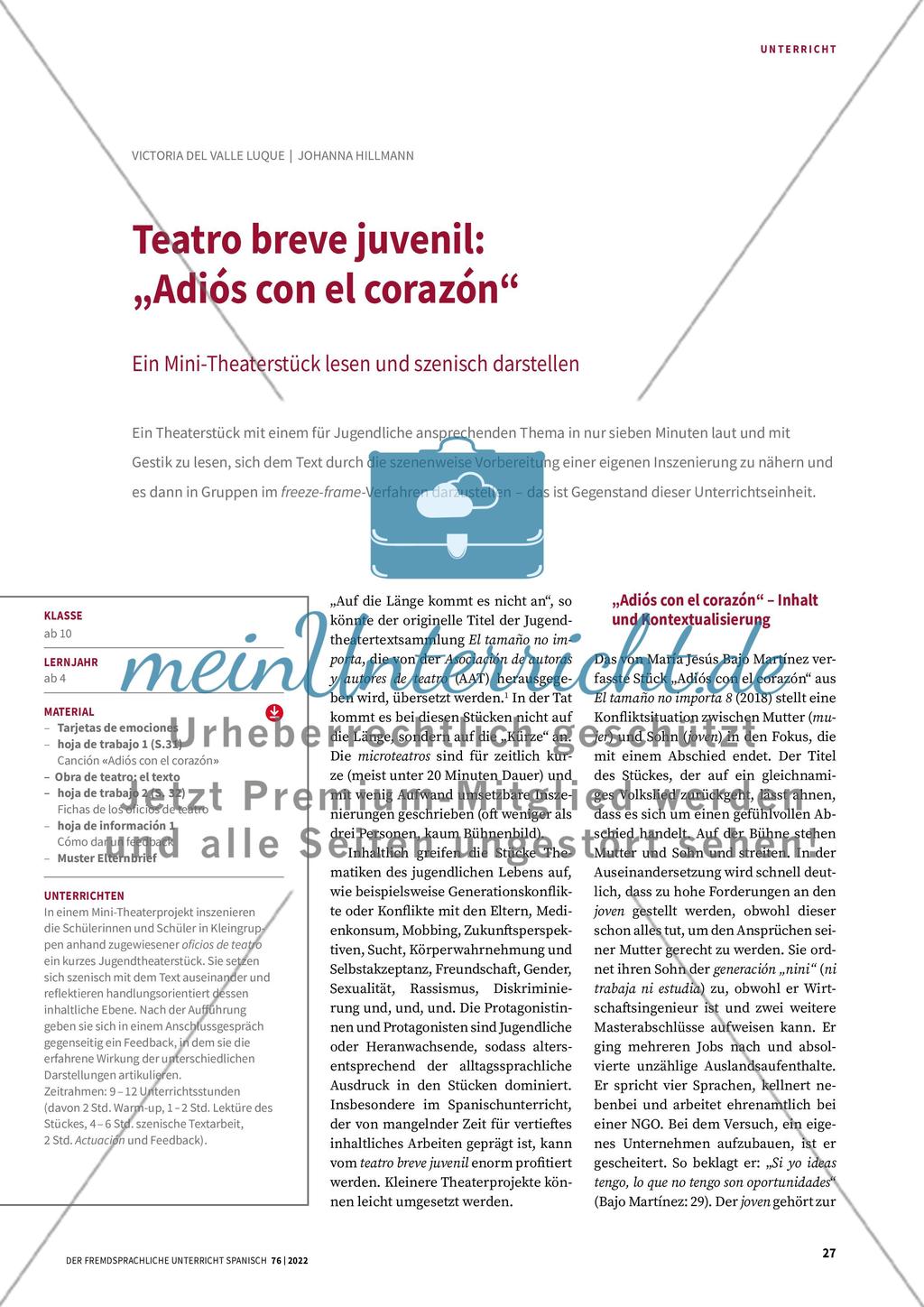 Teatro breve juvenil:
